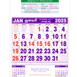Monthly Calendar D.No. 517 (Fluorescent)